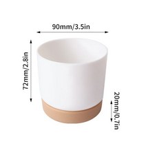 대형/소형 다육 화분 모조 세라믹 플라스틱 실린더 선인장용 배수 구멍, A2