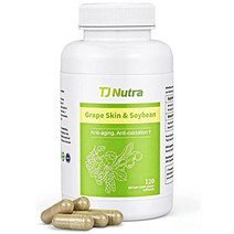 tj nutra resveratrol supplement 대두 이소플라본 보충제 천연 항산화제 여성 갱년기 완화 보충제 노화 방지 120 식물성 캡슐