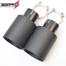 배기 머플러 팁자동차 105mm 아웃렛 샌드블라스트 엔드 머플러 파이프 플랫 알루미늄 매트 블랙 싱글 레이, 05 60-105mm