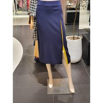 지고트(JIGOTT) JL4E1SK05 칼라 배색 루즈핏 옆트임 스커트