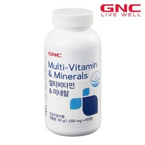 GNC 건강식품 비타민 비타민C [GNC] 멀티비타민 앤 미네랄 (60정) 2개월분_48693, 상세 설명 참조, 단일옵션
