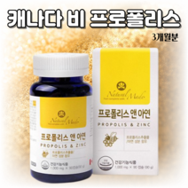 캐나다 무첨가물 비 프로폴리스 아연C 폴리폴리스 알약 형태 면역력높이는 비염에좋은 영양제