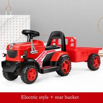 115842 전기 트랙터 자동차 4 륜 충전 모터카 장난감 음악 포함 16 세용 아기 선물, Electric Red