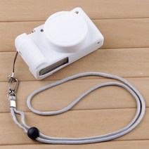 소니 블랙 카드 Dsc-Rx100m7g M5 M 4 M3 Zv1 카메라 가방 실리콘 소프트 보호 커버 셸, Zv1화이트커버+스트랩