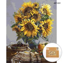 아트조이 DIY 명화그리기 (물감2배) 해바라기 정물 2 40X50cm
