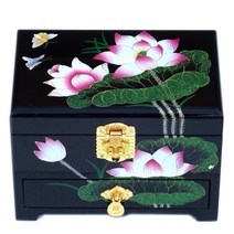 신랑함 고급 원목 예단함 앤틱 레트로 사주 단자 현금 공예봉채함, M