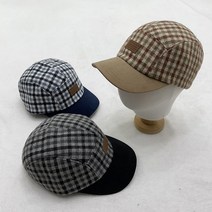 가죽 패치 체크 캠프캡ML 모자 가죽볼캡 레더 레더볼캡 커플 커플볼캡 겨울 겨울볼캡