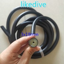수중 작살 총 촉 미터 스피어 낚시 고무 튜브 고무 슬링 ., 3x18mm 블랙