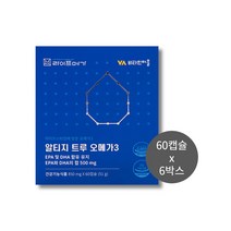 비타민마을 라이프메가 rTG 알티지오메가3 트루 6박스