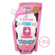 아보네 스파밀크솔트 바스솔트 바디각질제거 스크럽 때필링 미용소금 파우치 Abonne Spa Milk Bath Salt POUCH+증정품, 아보네 스파밀크솔트(파우치:소금가루)