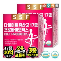 순수식품 다이어트 유산균 17종 포스트바이오틱스 2박스 60포, 없음