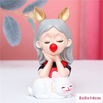 조각상/오브제 홈 데코 테이블 탑 거실 침실 공예 조각 모델 장식 액세서리 소녀 수지 동상 방, 6.6