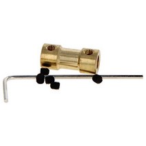 Fielect Brass Joint Motor Shaft Coupling Connector RC Model Airplane Car Wheel Tire Shaft Flexible C, 1