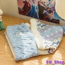ForU777 겨울왕국 화이트퀸 후드 워머 겨울 모자 겨울용품 아동털후드 목도리모자