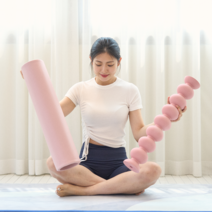 필라테스 요가 폼롤러 럼블롤러 소프트 마사지 폼로러 2in1, 지압폼롤러60cm-블랙