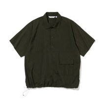 [국내정품] 유니폼브릿지 UNIFORM BRIDGE 풀오버 포켓 짧은 shirts 올리브 그린