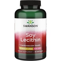 Swanson Soy Lecithin Non-GMO 스완슨 레시틴 1200 mg 90 소프트젤, 1