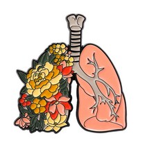실험실 소모품 크리 에이 티브 꽃 오르간 에나멜 핀 만화 식물 위 폐 내장 뇌 나비 브로치 보석 친구 차일, 한개옵션1, 05 WY3493