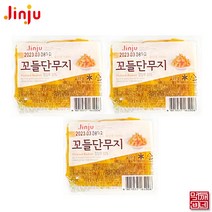[먹깨비네] 진주햄 꼬들단무지 220gx3개 국산무 소용량 소포장, 220g