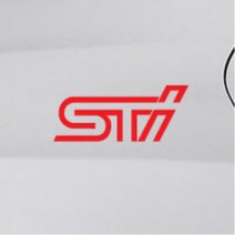 자동차 STI 로고 차꾸미기 범퍼 스티커 올뉴투싼 익스플로러 소나타DN8 본내트 긁힌흠집커버 QM5 타이어옆 오도바이 얼룩보완 k7 컨트리맨 포터 XG HG, 1개, 블랙