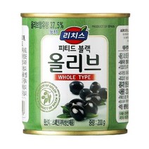 리치스 홀 피티드 블랙 올리브 절임, 200g, 1개