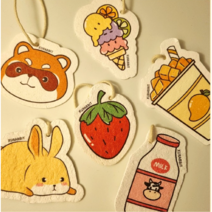 매직 수세미 주방용 캠핑용 설거지 귀여운 캐릭터 6개 1set