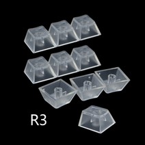 투명 ABS 키캡 기계식 키보드 체리 게이트론 카일 스위치 R4 R3 R2 R1 용 매트 백라이트 키 10 개, 02 R3, 한개옵션1