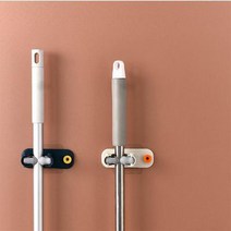 [바보사랑] 리빙 우산걸이 청소도구 수납 접착식 다용도 걸이, 색상/사이즈:ET0388_화이트/FREE