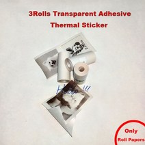 페이지라벨기 네임스티커기계HD 야우 미니 라벨 프린터 열 휴대용 A8 스티커 투명 용지 57mm 잉크리스 무선, 10 3Rolls Trans Paper