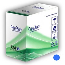 케이블메이트 CAT6 305M 그레이 단선 UTP 랜케이블 랜선 시공용 납품용, cat.6 305m 블루