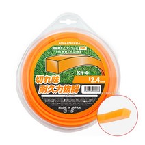 카타야마 예초기 끈 2.4mm x 40M 사각날 KN-4-40 예초기 줄날 일본산 나일론줄 줄날 제초