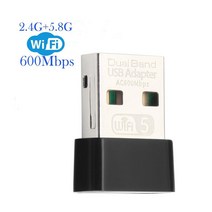 휴대용 와이파이 공유기 이동식 포켓 ac 600mbps usb 무선 2.4gamp 5g wifi 어댑터 고속 네트워크 카드 rtl8811 노트북 데스크탑용 듀얼 밴드 안테나