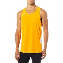 ASICS 남성용 팀 스윕 싱글렛, Gold/White, 1개