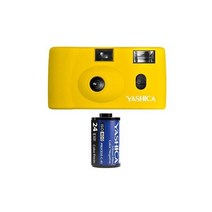 YASHICA MF1 스냅아트 35mm 필름 카메라 세트 노란색