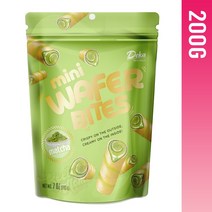 말레이시아 디카 미니 와퍼 바이트 비스킷 Deka Mini Wafer Bites, 녹차