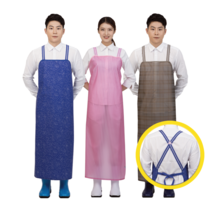 포시스 우레탄 파이핑 방수 앞치마 (대) 무늬 체크 스트라이프 물방울, 핑크, 파이핑 (대) 체크