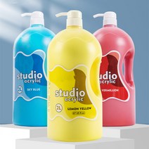 30색 대용량 아크릴 물감 2000ml 아크릴 물감 세트, 2L, 핑크 그린
