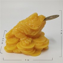 황 금 두꺼비 금전운 돈 들어오는 개업 선물 삼족 세 다리 개구리 동상 조각 청동 색 부처님 동상 장식 수지 인형 행운의 동전 홈 인테리어, 주황색, 주황색