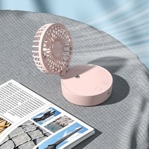 휴대용에어컨 소형에어컨 미니에어컨 미니 접이식 물 냉각 팬 가습 에어컨 쿨러 조명 타이머 데스크탑 자동, 04 분홍색