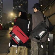 남자 여자 공용 캔버스룩 스트릿 학생가방 메신저 크로스백