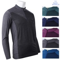 더맨월드 WF220집업티 남자 봄 가을 국산 긴팔 등산복 티셔츠