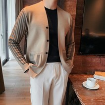남성 데일리 가디건 스웨터 재킷 니트 긴팔 슬림 비즈니스 스웨터