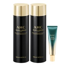 [AHC] 블랙 캐비어 기초 3종 1세트 토너 140ml + 로션 140ml + 유스래스팅 아이크림 12ml