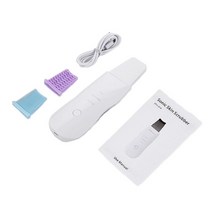 아쿠아 필링기 각질 클렌징 새로운 초음파 스킨 스크러버 진동 얼굴 주걱 블랙 헤드 리무버 삽 깨끗한 캐비, 01 White (No Package)