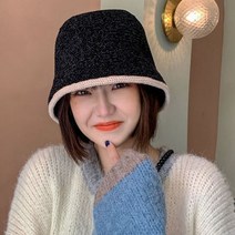 보슈 여성 가을 겨울 니트 골지 털 모자 버킷햇 벙거지 챙모자 골덴모자 챙넓은모자 C2-2