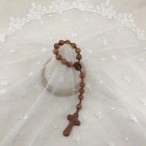 홍대추 1단 매듭 묵주