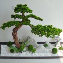 인조나무 조화 대형 분재 화분 매장 인조목 소나무, 높이 1미터 폭 1미터