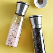 [1+1] 내열유리 멀티 후추 소금 그라인더 깨갈이 통후추, 내열유리 200ml *2