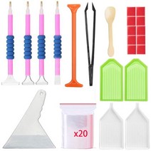 보석십자수 도안비즈 DIY 페인팅 공예 도구 액세서리 다이아몬드 자수 펜 도구 액세서리, 46pc