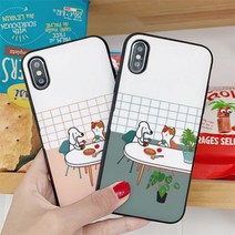 [바보사랑] [호환용]그노 닥스 고양이 카드케이스, 기종선택:갤럭시와이드3 / 디자인선택:연카키, 상세 설명 참조